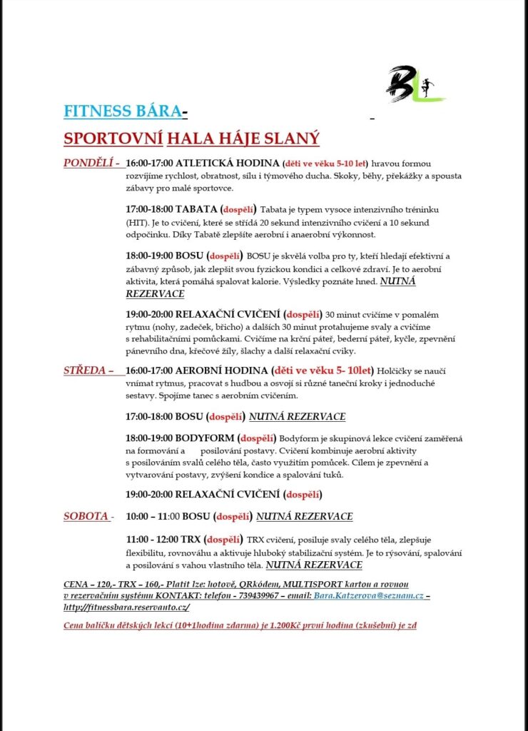 Fitness class schedule flyer, group exercise, professional gym atmosphere
