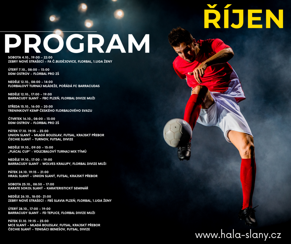 October sports program flyer, professional graphic design, sports themes